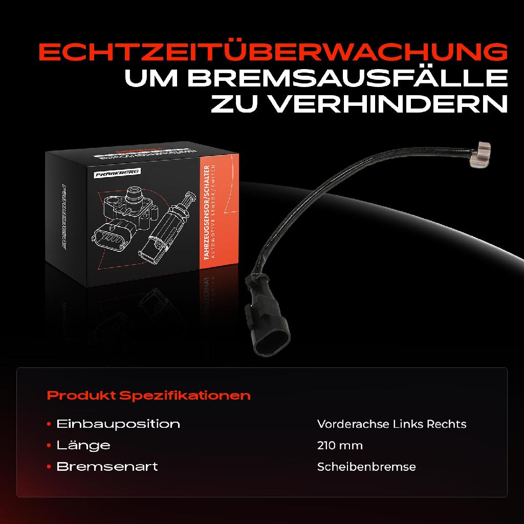 1x Warnkontakt Bremsbelagverschleiß Vorderachse für Iveco Daily III IV Bus Kasten Pritsche