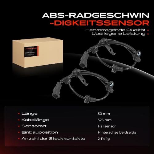 2x ABS Sensor Hinten für Ford Galaxy Mondeo V Schrägheck Stufenheck Turnier S-Max Bj ab 2014 Bild 2x ABS Sensor Hinten für Ford Galaxy Mondeo V Schrägheck Stufenheck Turnier S-Max Bj ab 2014