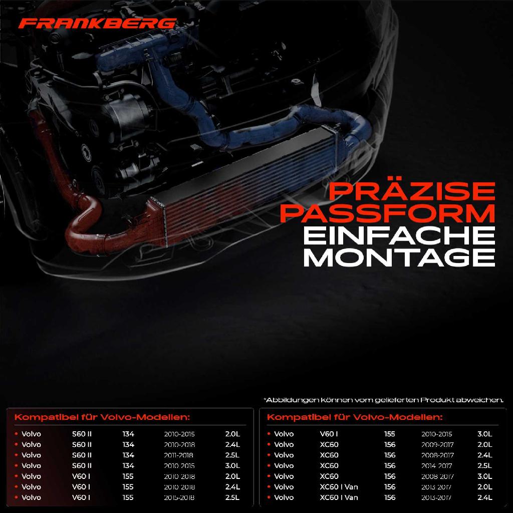1x Ladeluftkühler Turbokühler für Volvo S60 II V60 I XC60 Van 2008-2018 2.0L-3.0L