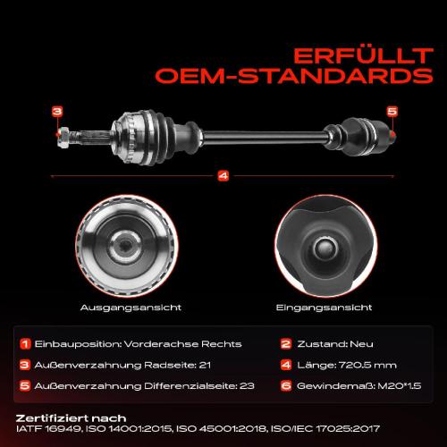 Frankberg 1x Antriebswelle Vorderachse Rechts für Renault Clio 2 Kangoo Bj ab 1997 Bild Frankberg 1x Antriebswelle Vorderachse Rechts für Renault Clio 2 Kangoo Bj ab 1997