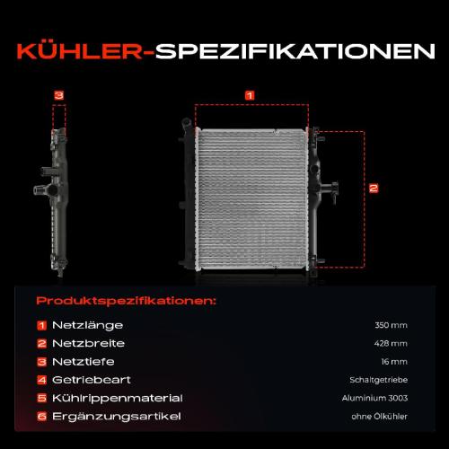 1x Kühler Wasserkühler Motorkühler für Hyundai i10 PA 1.1L 1.2L 2008-2013 Bild 1x Kühler Wasserkühler Motorkühler für Hyundai i10 PA 1.1L 1.2L 2008-2013