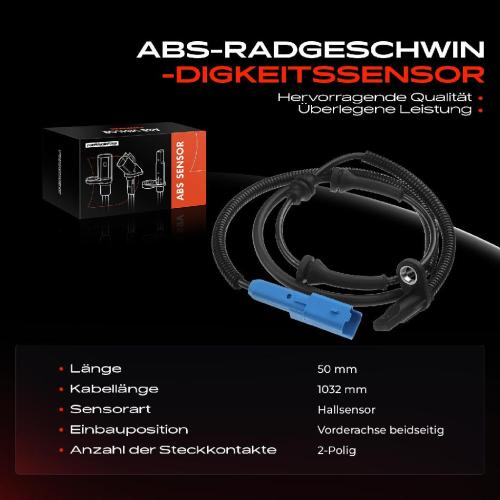 Frankberg 1x ABS Sensor Vorderachse beidseitig f r Citro n C3 II Picasso C4 Cactus C-Elysee DS3 Cabriolet DS Peugeot 207 Bild Frankberg 1x ABS Sensor Vorderachse beidseitig f r Citro n C3 II Picasso C4 Cactus C-Elysee DS3 Cabriolet DS Peugeot 207