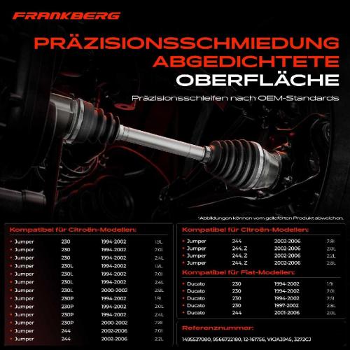 1x Antriebswelle Gelenksatz Vorderachse für Citroën Jumper Fiat Ducato Peugeot Boxer Bild 1x Antriebswelle Gelenksatz Vorderachse für Citroën Jumper Fiat Ducato Peugeot Boxer