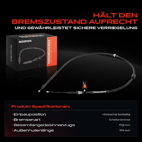 1x Seilzug Feststellbremse Hinterachse beidseitig für Ford Mondeo III Turnier BWY 2000-2007 Bild 1x Seilzug Feststellbremse Hinterachse beidseitig für Ford Mondeo III Turnier BWY 2000-2007