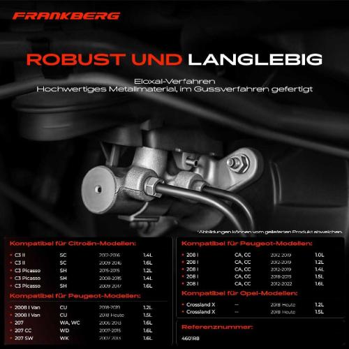 1x Hauptbremszylinder Bremszylinder für Citroën C3 Peugeot 207 208 Opel Crossland X Bild 1x Hauptbremszylinder Bremszylinder für Citroën C3 Peugeot 207 208 Opel Crossland X