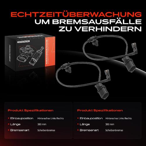2x Warnkontakt Bremsbelagverschleiß Hinterachse für VW Touareg Audi A8 8W Q7 Q8 4M Bild 2x Warnkontakt Bremsbelagverschleiß Hinterachse für VW Touareg Audi A8 8W Q7 Q8 4M