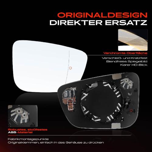 1x Spiegelglas Außenspiegel rechts für BMW 5er Touring G31 F90 G30 6 Gran Turismo G32 Bild 1x Spiegelglas Außenspiegel rechts für BMW 5er Touring G31 F90 G30 6 Gran Turismo G32