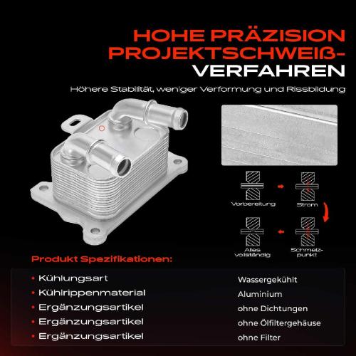 1x Ölkühler Motoröl für Mercedes-Benz W177 Renault Clio Megane Nissan Dacia Bild 1x Ölkühler Motoröl für Mercedes-Benz W177 Renault Clio Megane Nissan Dacia