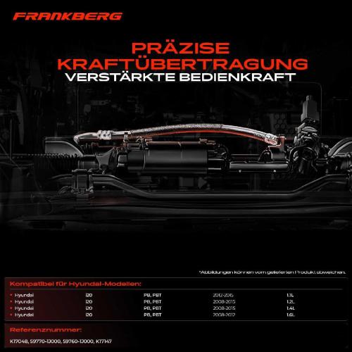 2x Seilzug Feststellbremse Hinterachse beidseitig für Hyundai i20 PB PBT ab 2008 Schrägheck Bild 2x Seilzug Feststellbremse Hinterachse beidseitig für Hyundai i20 PB PBT ab 2008 Schrägheck