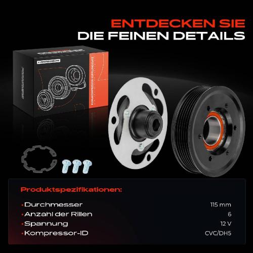 1x Magnetkupplung Klimakompressor für VW Golf 4 5 6 7 Passat Tiguan Touran Audi A3 Bild 1x Magnetkupplung Klimakompressor für VW Golf 4 5 6 7 Passat Tiguan Touran Audi A3