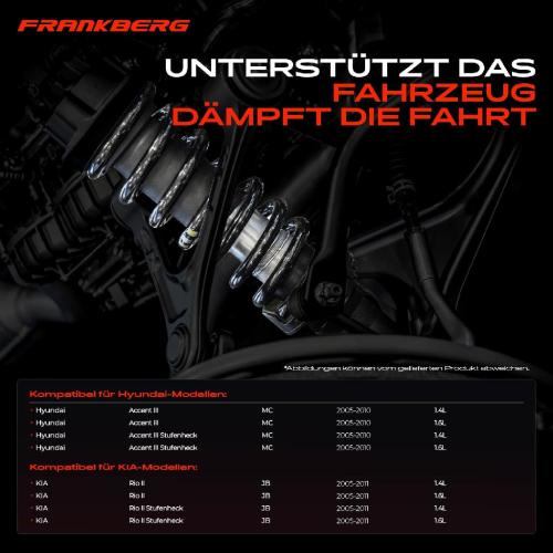 Frankberg 2x Fahrwerksfeder Vorderachse für Hyundai Accent III MC KIA Rio II JB 2005-2011 Bild Frankberg 2x Fahrwerksfeder Vorderachse für Hyundai Accent III MC KIA Rio II JB 2005-2011