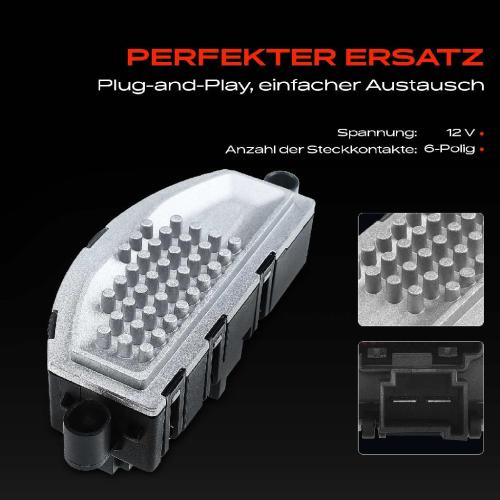 1x Widerstand Vorwiderstand Gebläsemotor für VW Golf Crafter Audi A1 A3 8V Q2 Q3 TT Bild 1x Widerstand Vorwiderstand Gebläsemotor für VW Golf Crafter Audi A1 A3 8V Q2 Q3 TT