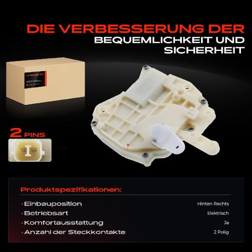 1x Türschloss Hinten Rechts für Honda Accord VI Coupe Hatchback CR-V II 1.6L 1.8L 2.0L 2.2L 1997-2007 Bild 1x Türschloss Hinten Rechts für Honda Accord VI Coupe Hatchback CR-V II 1.6L 1.8L 2.0L 2.2L 1997-2007