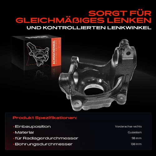 Frankberg 1x Achsschenkel Radaufhängung Vorderachse Rechts für BMW X3 F25 X4 F26 sDrive xDrive Bild Frankberg 1x Achsschenkel Radaufhängung Vorderachse Rechts für BMW X3 F25 X4 F26 sDrive xDrive