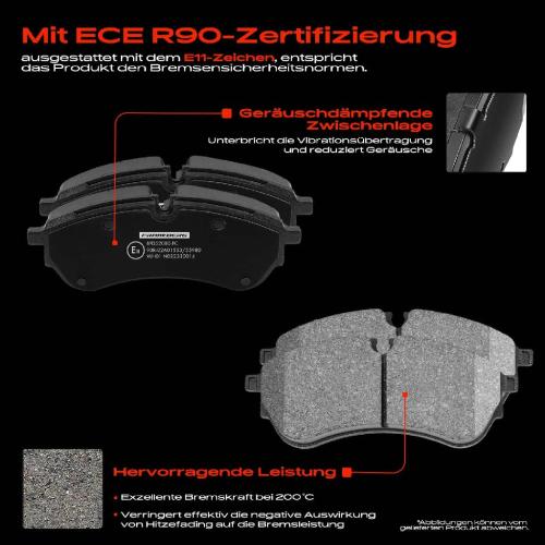 4x Bremsbeläge Vorderachse für VW Crafter Grand California Camper Multivan T7 MAN TGE Bus Kasten Bild 4x Bremsbeläge Vorderachse für VW Crafter Grand California Camper Multivan T7 MAN TGE Bus Kasten