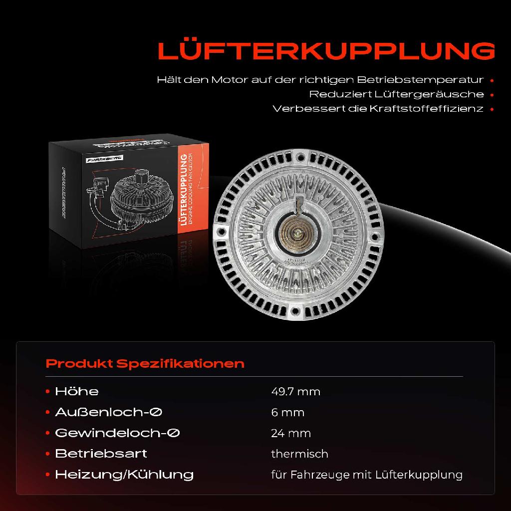 1x Lüfterkupplung Kühlerlüfte für BMW E24 E28 E30 E34 E36 E39 Z3 Z1