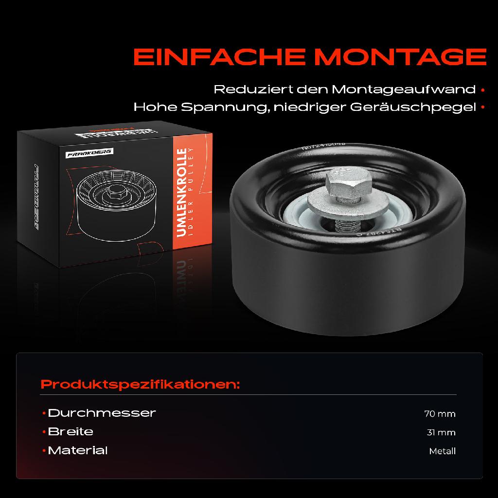 1x Umlenkrolle Führungsrolle für Opel Insignia A Saab 9-5 YS3G Chevrolet