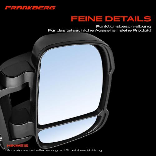 Frankberg 1x Außenspiegel Rechts für Citroën Jumper Fiat Ducato Peugeot Boxer 250 Bj ab 2006 Bild Frankberg 1x Außenspiegel Rechts für Citroën Jumper Fiat Ducato Peugeot Boxer 250 Bj ab 2006