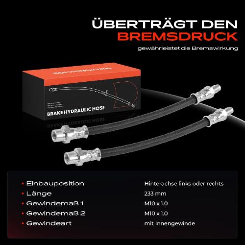 2x Bremsschlauch Bremsschläuche Hinten für BMW Z4 Coupe Roadster E85 E86 Bild 2x Bremsschlauch Bremsschläuche Hinten für BMW Z4 Coupe Roadster E85 E86