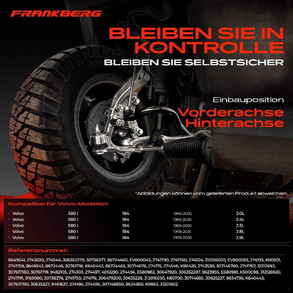 1x Querlenker Satz Vorderachse für Volvo S80 I 184 2.0L 2.4L 2.5L 2.8L 2.9L 1998-2006