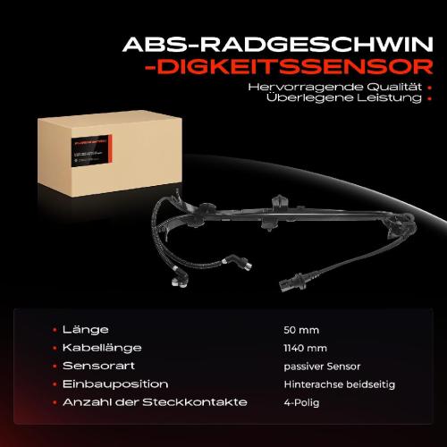 1x ABS Sensor Hinterachse beidseitig für Ford Fiesta IV Kasten Puma Mazda 121 III 1.2L 1998-2003 Bild 1x ABS Sensor Hinterachse beidseitig für Ford Fiesta IV Kasten Puma Mazda 121 III 1.2L 1998-2003