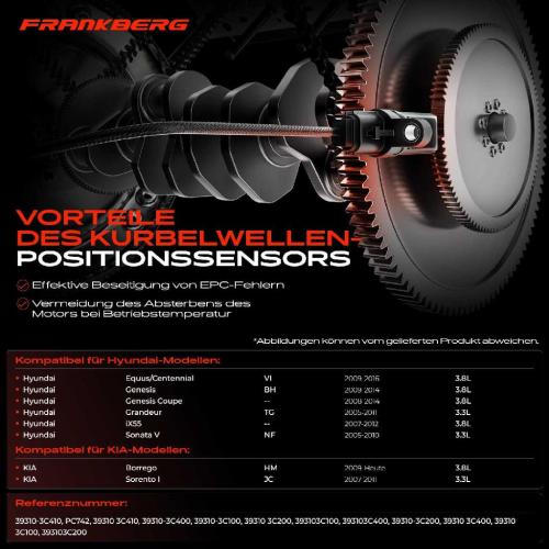 1x Kurbelwellensensor Impulsgeber für Hyundai Equus Genesis Grandeur Sonata V iX55 KIA 3.3L 3.8L Bild 1x Kurbelwellensensor Impulsgeber für Hyundai Equus Genesis Grandeur Sonata V iX55 KIA 3.3L 3.8L