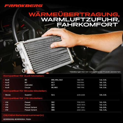 1x Wärmetauscher Innenraumheizung für VW Passat 3B Audi A4 8D B5 80 90 Skoda Superb Bild 1x Wärmetauscher Innenraumheizung für VW Passat 3B Audi A4 8D B5 80 90 Skoda Superb