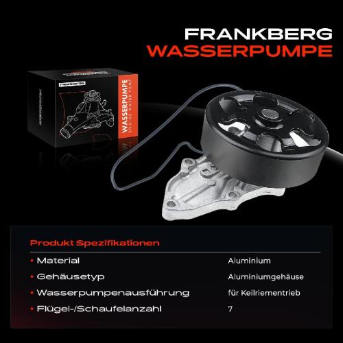 Frankberg 1x Wasserpumpe Kühlwasserpumpe für Honda Accord VII CL CM CR-V III RE Civic VIII Stream 2.0L 2.4L Bild Frankberg 1x Wasserpumpe Kühlwasserpumpe für Honda Accord VII CL CM CR-V III RE Civic VIII Stream 2.0L 2.4L