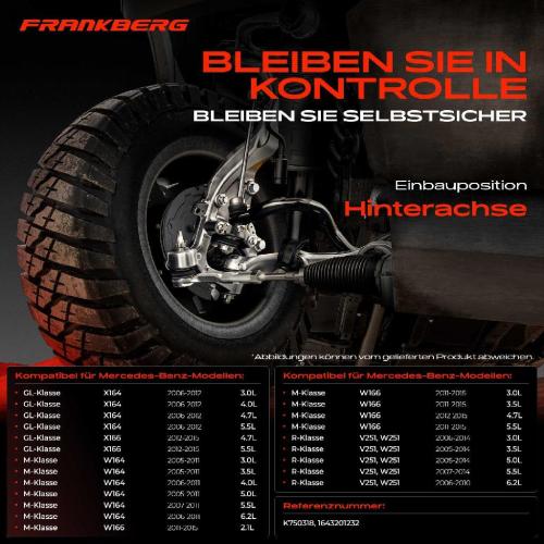 2x Koppelstange Hinterachse für Mercedes-Benz GL-Klasse X164 X166 M-Klasse W164 W166 R-Klasse V251 W251 Bild 2x Koppelstange Hinterachse für Mercedes-Benz GL-Klasse X164 X166 M-Klasse W164 W166 R-Klasse V251 W251