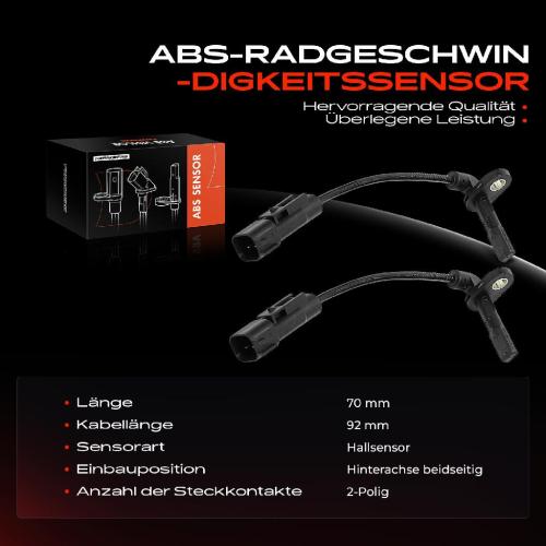Frankberg 2x ABS Sensor Hinterachse beidseitig für Opel Astra K Kasten/Kombi Sports Tourer Vauxhall MK VII (K) Kombi Bild Frankberg 2x ABS Sensor Hinterachse beidseitig für Opel Astra K Kasten/Kombi Sports Tourer Vauxhall MK VII (K) Kombi