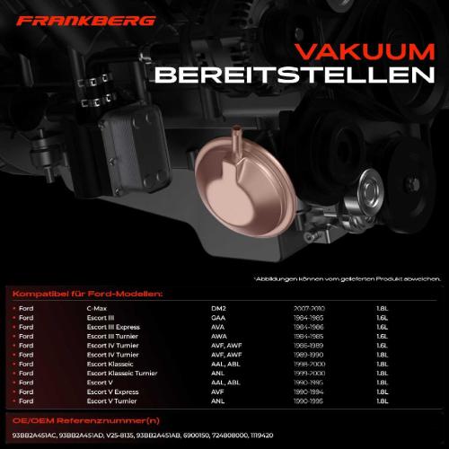 1x Unterdruckpumpe für Ford C-Max DM2 Escort V Fiesta II Galaxy S-Max Bild 1x Unterdruckpumpe für Ford C-Max DM2 Escort V Fiesta II Galaxy S-Max