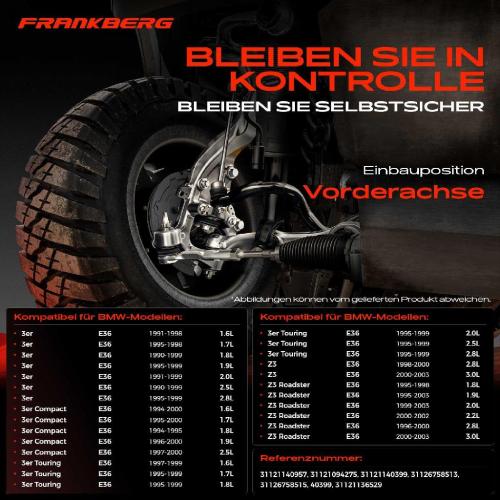 1x Querlenker Vorderachse für BMW 3er E36 3er Cabriolet 3er Compact 3er Coupe 3er Touring Z3 Bild 1x Querlenker Vorderachse für BMW 3er E36 3er Cabriolet 3er Compact 3er Coupe 3er Touring Z3
