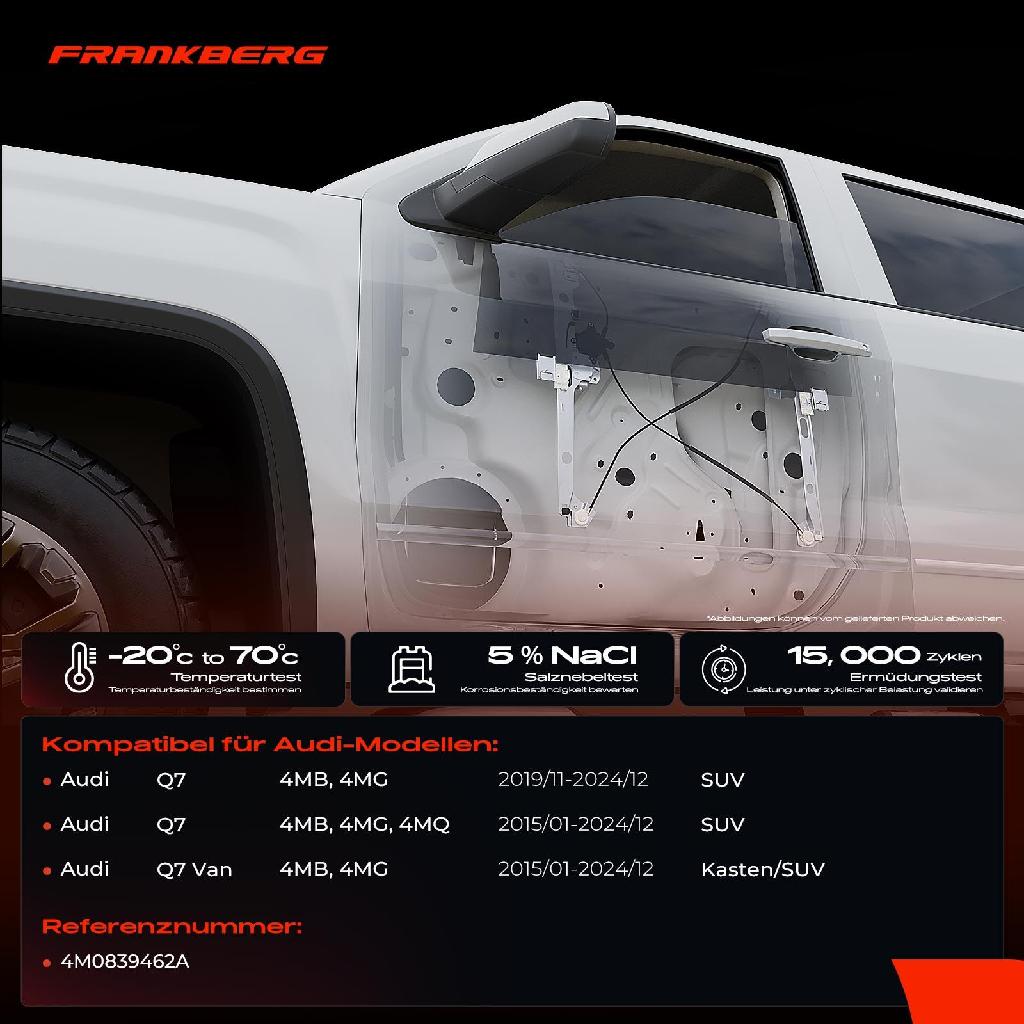 1x Fensterheber Hinten Rechts für Audi Q7 4MB 4MG 2015-2024 2.0L 4.0L