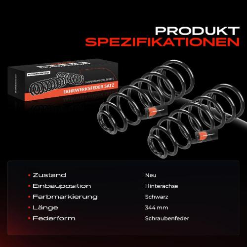 2x Fahrwerksfeder Hinterachse für VW Golf II 19E 1G1 Jetta II 165 19E 1G2 1983-1992 Bild 2x Fahrwerksfeder Hinterachse für VW Golf II 19E 1G1 Jetta II 165 19E 1G2 1983-1992
