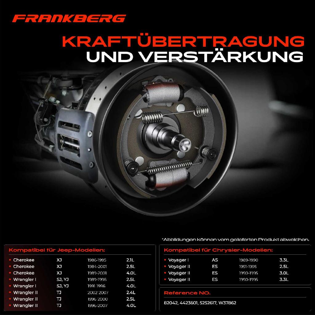 2x Radbremszylinder Hinten für Chrysler Voyager Jeep Cherokee Wrangler