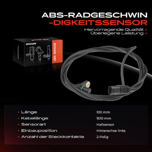 Frankberg 1x ABS Sensor Hinterachse links für VW Crafter 30-50 Kasten Bus 2F 2E Mercedes-Benz B907 B906 B910 Bild Frankberg 1x ABS Sensor Hinterachse links für VW Crafter 30-50 Kasten Bus 2F 2E Mercedes-Benz B907 B906 B910
