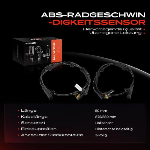 2x ABS Sensor Hinterachse beidseitig für Nissan Almera II Hatchback 1.5L 1.8L 2.2L 2000-2006 Bild 2x ABS Sensor Hinterachse beidseitig für Nissan Almera II Hatchback 1.5L 1.8L 2.2L 2000-2006