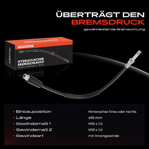 Frankberg 1x Bremsschlauch Bremsschläuche Hinterachse Links oder Rechts für Mercedes-Benz Sprinter 4,6-T 5-T B906 Bild Frankberg 1x Bremsschlauch Bremsschläuche Hinterachse Links oder Rechts für Mercedes-Benz Sprinter 4,6-T 5-T B906