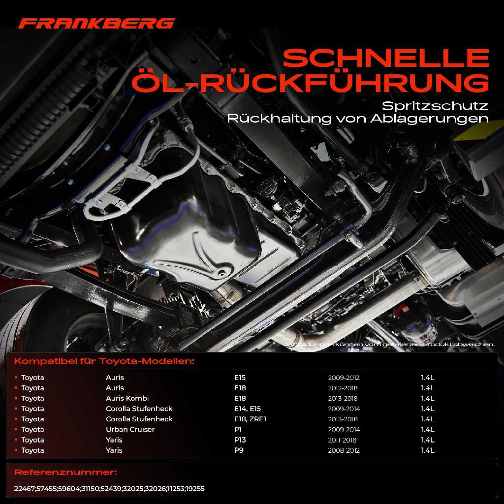 1x Ölwanne Motorölwanne für Toyota Yaris KSP9 E18 Corolla Urban Cruiser Auris Bj ab 2009 1.4L