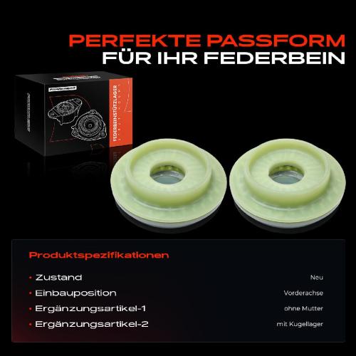 2x Domlager Federbeinstütz lager für Fiat 500L 351 352 Bj ab 2012 0.9L-1.6L Bild 2x Domlager Federbeinstütz lager für Fiat 500L 351 352 Bj ab 2012 0.9L-1.6L