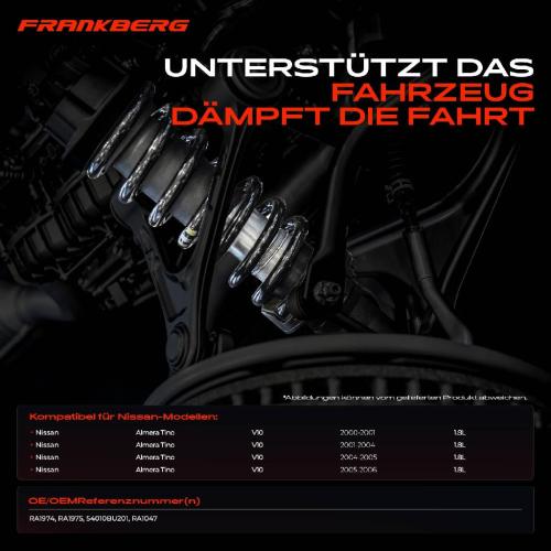 Frankberg 2x Fahrwerksfeder Vorderachse für Nissan Almera Tino V10 1.8L 2000-2006 Bild Frankberg 2x Fahrwerksfeder Vorderachse für Nissan Almera Tino V10 1.8L 2000-2006