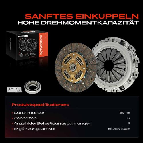 Frankberg 1x Kupplungssatz für Nissan Cabstar F24M F24W NT400 Cabstar F24M 2.5L 2006-2013 Bild Frankberg 1x Kupplungssatz für Nissan Cabstar F24M F24W NT400 Cabstar F24M 2.5L 2006-2013
