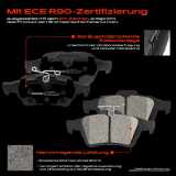 4x Bremsbeläge Hinterachse für Ford C-Max II DM2 Focus Cabriolet Kasten/Kombi Stufenheck DB DH FCH