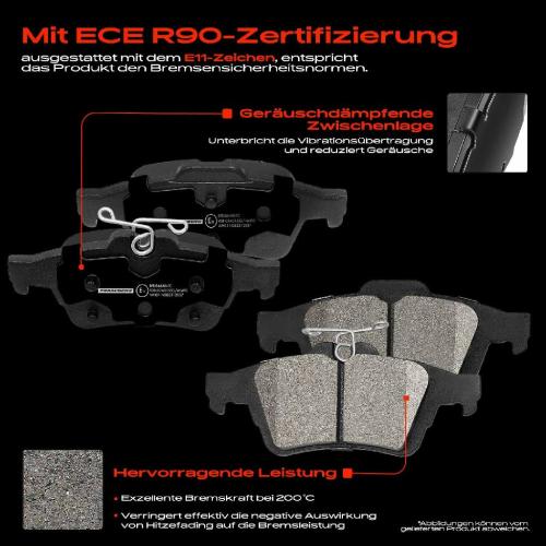 4x Bremsbeläge Hinterachse für Ford C-Max II DM2 Focus Cabriolet Kasten/Kombi Stufenheck DB DH FCH Bild 4x Bremsbeläge Hinterachse für Ford C-Max II DM2 Focus Cabriolet Kasten/Kombi Stufenheck DB DH FCH