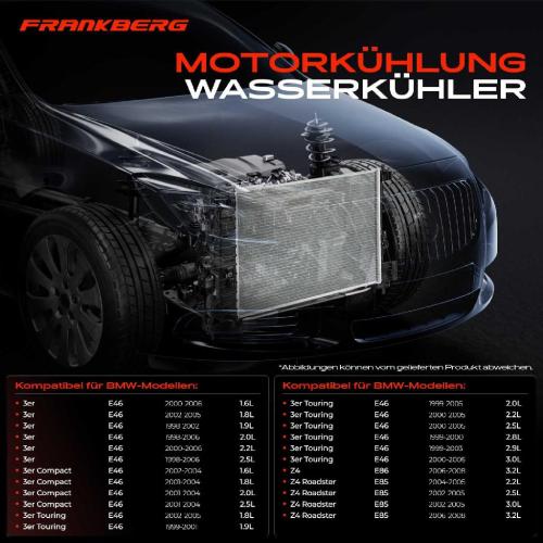 1x Kühler Wasserkühler Motorkühler für BMW 3er Cabriolet Compact Coupe E46 Z4 E86 E85 Bild 1x Kühler Wasserkühler Motorkühler für BMW 3er Cabriolet Compact Coupe E46 Z4 E86 E85
