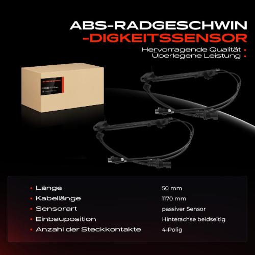 2x ABS Sensor Hinten für Ford Escort Klasseic Turnier VI Cabriolet Express Stufenheck VII Bild 2x ABS Sensor Hinten für Ford Escort Klasseic Turnier VI Cabriolet Express Stufenheck VII