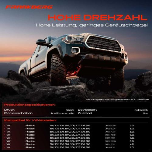 Frankberg 1x Servopumpe hydraulisch für VW Phaeton 3D 3.0-6.0L Benzin 2008-2016 Bild Frankberg 1x Servopumpe hydraulisch für VW Phaeton 3D 3.0-6.0L Benzin 2008-2016