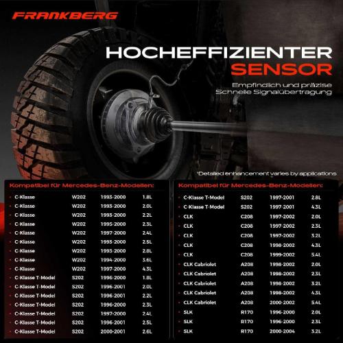 1x ABS Sensor Vorderachse links für Mercedes-Benz C-Klasse W202 C-Klasse T-Model S202 CLK C208 A208 R170 Bild 1x ABS Sensor Vorderachse links für Mercedes-Benz C-Klasse W202 C-Klasse T-Model S202 CLK C208 A208 R170