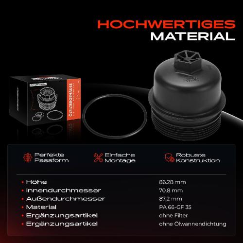 1x Ölfiltergehäuse Deckel für Alfa Romeo Mito Citroën Berlingo C4 Jumpy Fiat C-Max Bild 1x Ölfiltergehäuse Deckel für Alfa Romeo Mito Citroën Berlingo C4 Jumpy Fiat C-Max