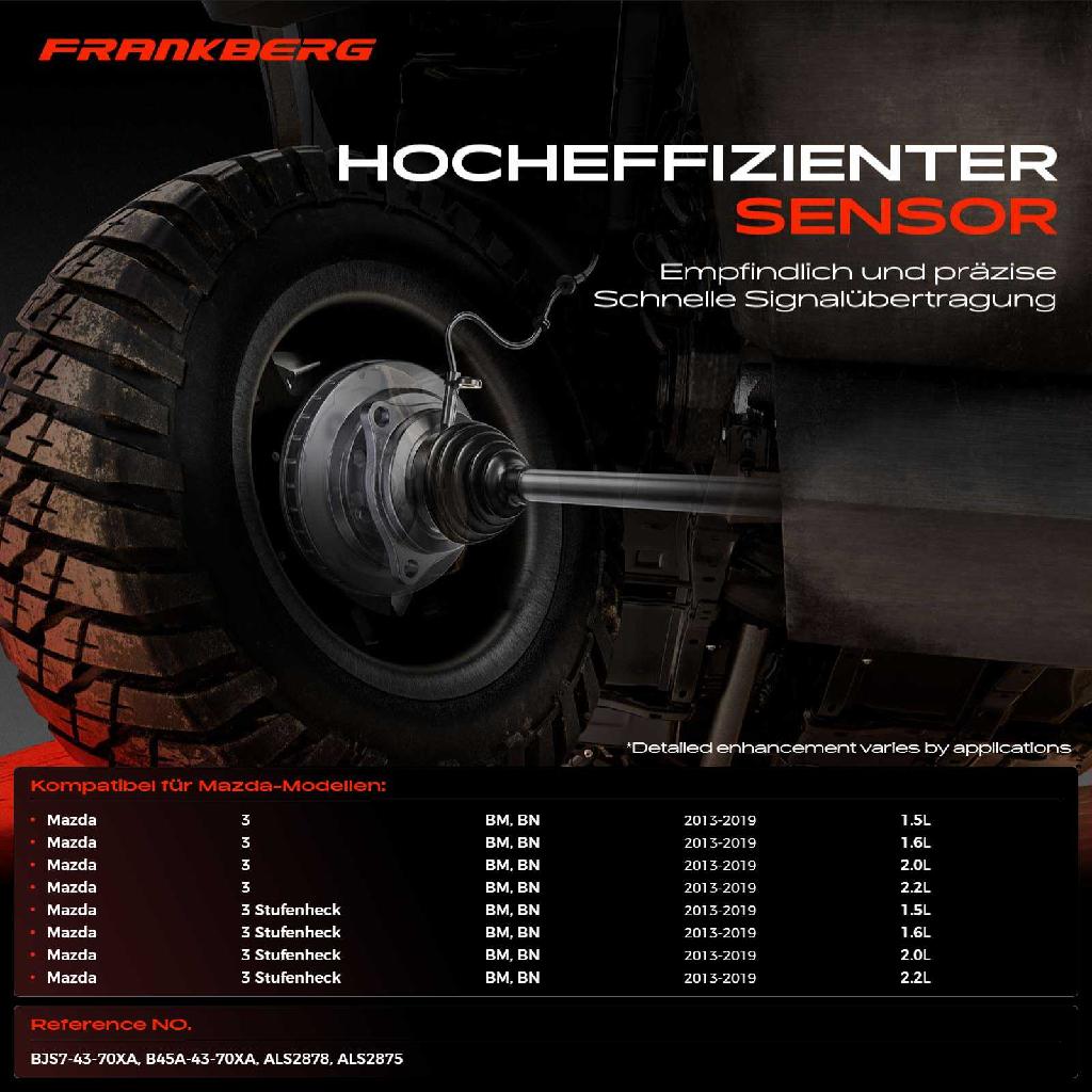 2x ABS Sensor Vorne für Mazda 3 BM BN 3 Stufenheck 1.5L 1.6L 2.0L 2.2L 2013-2019